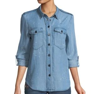 Velvet Heart Paint-Spatter Top